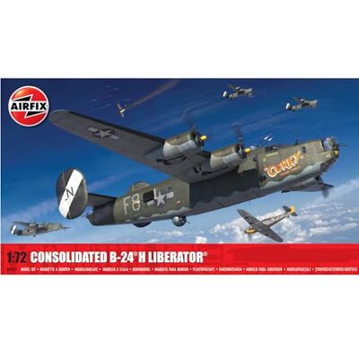 Airfix Modelset A09010 Consolidated B-24H Liberator modelvliegtuig van kunststof voor volwassenen en kinderen vanaf 8 jaar inclusief spanen en stickers schaalmodel Airfix Modelset A09010 Consolidated B-24H Liberator modelvliegtuig van kunststof voor volwassenen en kinderen vanaf 8 jaar inclusief spanen en stickers schaalmodel