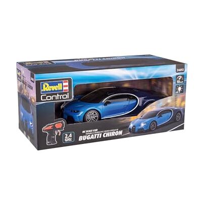 Revell Control Revell Afstandsbediening I RC Scale Car Bugatti Chiron I schaal 1:24 I 2,4 GHz afstandsbediening I LED voorverlichting I snelheid 10 km/u I lengte 198 mm I vanaf 8 jaar Revell Control Revell Afstandsbediening I RC Scale Car Bugatti Chiron I schaal 1:24 I 2,4 GHz afstandsbediening I LED voorverlichting I snelheid 10 km/u I lengte 198 mm I vanaf 8 jaar