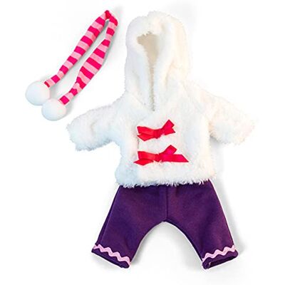 Miniland 31638 poppenkleding, wit, paars, roze, 32cm Miniland 31638 poppenkleding, wit, paars, roze, 32cm