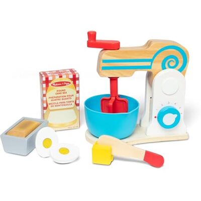 Melissa & Doug Taartmixerset van hout (10 stuks) keuken- en keukenaccessoires bakaccessoires, simulatiespeelgoed voor kinderen vanaf 3 jaar Melissa & Doug Taartmixerset van hout (10 stuks) keuken- en keukenaccessoires bakaccessoires, simulatiespeelgoed voor kinderen vanaf 3 jaar