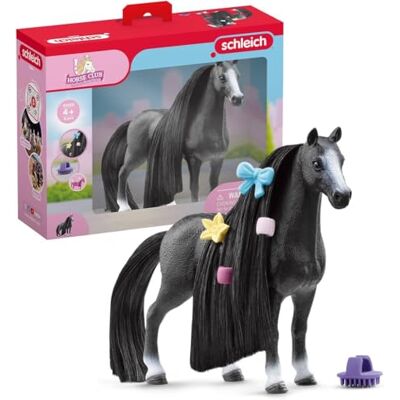 Schleich Quarter Horse Merrie Figuur om te stylen, 8-delig – figuur paard met manen met accessoires – cadeau voor kinderen Schleich Quarter Horse Merrie Figuur om te stylen, 8-delig – figuur paard met manen met accessoires – cadeau voor kinderen