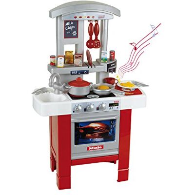 Klein Theo , 9106, Miele Keukenstarter dubbelzijdig speelbaar met accessoires en servies Kookplaat met geluid Speelgoed voor kinderen vanaf drie jaar Klein Theo , 9106, Miele Keukenstarter dubbelzijdig speelbaar met accessoires en servies Kookplaat met geluid Speelgoed voor kinderen vanaf drie jaar