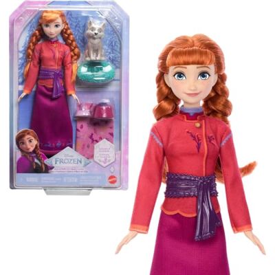 Mattel Disney Frozen Anna & Baby Fox 4 accessoires: dierenbed en deken, vlecht, geïnspireerd op Disney Frozen van Arendelle, JFG17 Mattel Disney Frozen Anna & Baby Fox 4 accessoires: dierenbed en deken, vlecht, geïnspireerd op Disney Frozen van Arendelle, JFG17