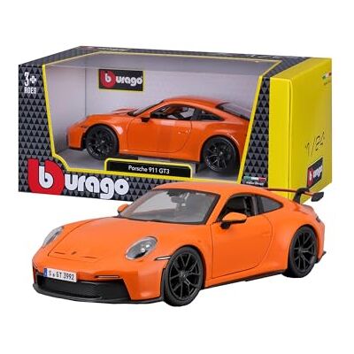 Bburago Porsche 911 GT3 Realistisch gereduceerd model in schaal 1:24 (willekeurige kleurkeuze beschikbaar), officiële Porsche-licentie, aanbevolen leeftijd 3+ jaar Bburago Porsche 911 GT3 Realistisch gereduceerd model in schaal 1:24 (willekeurige kleurkeuze beschikbaar), officiële Porsche-licentie, aanbevolen leeftijd 3+ jaar