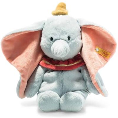 Steiff 024559 Dumbo Winnie de Poeh pluche knuffeldier, schattig, voor jongens, meisjes en baby's vanaf 0 maanden, Soft Cuddly Friends Disney Orig, olifant, 30 cm, lichtblauw Steiff 024559 Dumbo Winnie de Poeh pluche knuffeldier, schattig, voor jongens, meisjes en baby's vanaf 0 maanden, Soft Cuddly Friends Disney Orig, olifant, 30 cm, lichtblauw