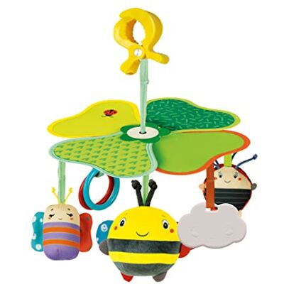 Clementoni Easy Peasy Travel Mobile-Giostrina wieg, hangend speelgoed, kinderwagen, licht en draagbaar, meerkleurig, 17790 Clementoni Easy Peasy Travel Mobile-Giostrina wieg, hangend speelgoed, kinderwagen, licht en draagbaar, meerkleurig, 17790