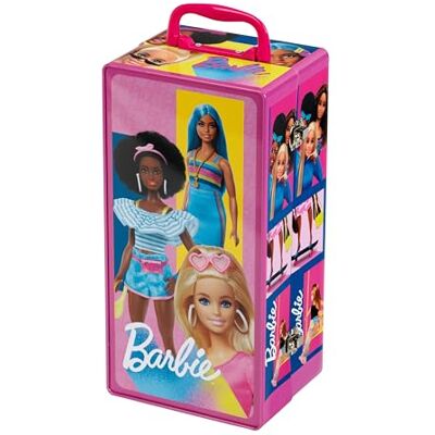 Klein Theo 5801 Barbie Kastkoffer met stangen en opbergvakken en andere kleurrijke accessoires, speelgoed voor kinderen vanaf drie jaar Klein Theo 5801 Barbie Kastkoffer met stangen en opbergvakken en andere kleurrijke accessoires, speelgoed voor kinderen vanaf drie jaar