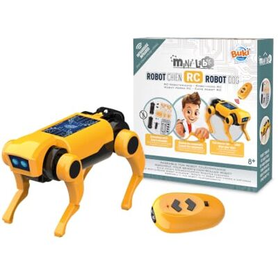 Buki France Buki 3019 Mini Lab RC robot hond bouwset voor kinderen op afstand bestuurde hond om te monteren infrarood afstandsbediening STEM speelgoed vanaf 8 jaar Buki France Buki 3019 Mini Lab RC robot hond bouwset voor kinderen op afstand bestuurde hond om te monteren infrarood afstandsbediening STEM speelgoed vanaf 8 jaar