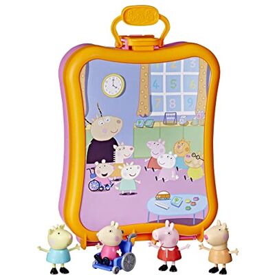 Peppa Pig Peppa's Club F3779 vriendenbox, kleuterspeelgoed, bevat 4 figuren, plezier om mee te nemen, met handvat, vanaf 3 jaar, meerkleurig Peppa Pig Peppa's Club F3779 vriendenbox, kleuterspeelgoed, bevat 4 figuren, plezier om mee te nemen, met handvat, vanaf 3 jaar, meerkleurig