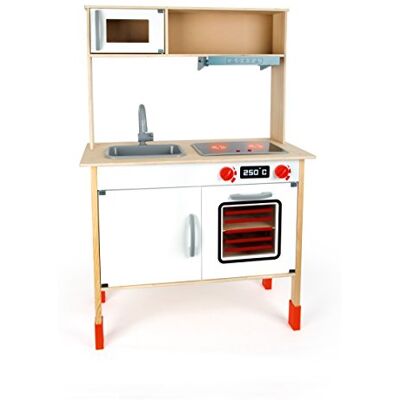 Small Foot -10749 Moderne houten keuken met al zijn meubels, rollenspel voor kinderen vanaf 3 jaar, speelgoed, 10749 Small Foot -10749 Moderne houten keuken met al zijn meubels, rollenspel voor kinderen vanaf 3 jaar, speelgoed, 10749