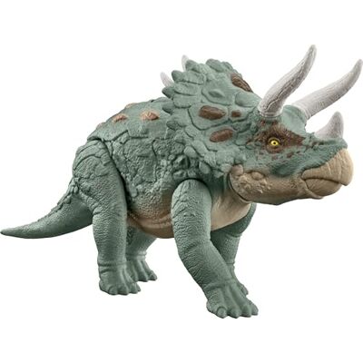 Mattel Jurassic World Gigantic Trackers triceratops dinosaurus speelgoed met aanvalsbewegingen, +4 jaar (HTK79) Mattel Jurassic World Gigantic Trackers triceratops dinosaurus speelgoed met aanvalsbewegingen, +4 jaar (HTK79)