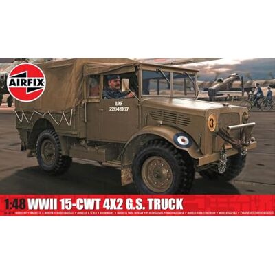 Airfix A03313A WWII RAF 15-CWT 4x2 G.S. Militaire vrachtwagen voor kinderen vanaf 8 jaar Airfix A03313A WWII RAF 15-CWT 4x2 G.S. Militaire vrachtwagen voor kinderen vanaf 8 jaar