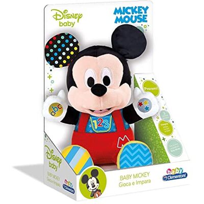 Clementoni Disney Baby Mickey speelt en leren, sprekende knuffel, meerkleurig, standaard, 17303 Clementoni Disney Baby Mickey speelt en leren, sprekende knuffel, meerkleurig, standaard, 17303