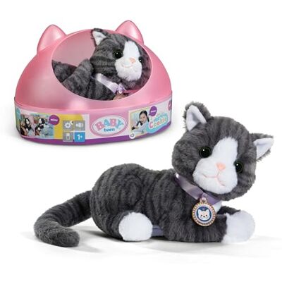 BABY born Mijn kat Cookie Knuffeldier met geluid en vibratie Incl. kattenmandje Werkt op batterijen Geschikt voor kinderen vanaf 1 jaar BABY born Mijn kat Cookie Knuffeldier met geluid en vibratie Incl. kattenmandje Werkt op batterijen Geschikt voor kinderen vanaf 1 jaar