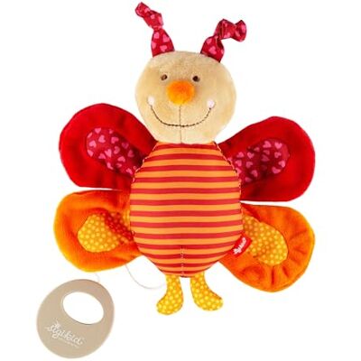 Sigikid , Meisje en jongens, pluche dier, muziek, vlinder, rood/oranje, 40318 Sigikid , Meisje en jongens, pluche dier, muziek, vlinder, rood/oranje, 40318