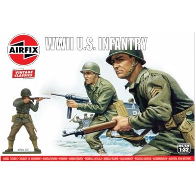 Airfix A02703V Amerikaanse infanteriefiguren uit de Tweede Wereldoorlog Kunststof modelbouwset voor volwassenen en kinderen vanaf 8 jaar, set bevat 14 Airfix A02703V Amerikaanse infanteriefiguren uit de Tweede Wereldoorlog Kunststof modelbouwset voor volwassenen en kinderen vanaf 8 jaar, set bevat 14