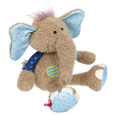 Sigikid 42962 Pluche olifant blauw patchwork Sweety knuffel om te spelen en te knuffelen van zachte materiaalmix voor baby's en kinderen, jongens en meisjes van 0 tot 8 jaar, meerkleurig/olifant, 26 Sigikid 42962 Pluche olifant blauw patchwork Sweety knuffel om te spelen en te knuffelen van zachte materiaalmix voor baby's en kinderen, jongens en meisjes van 0 tot 8 jaar, meerkleurig/olifant, 26