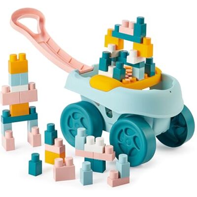 Ecoiffier Speelgoed 7925 Trolley 40-delig Bouwspel voor kinderen Bakstenen spel Vanaf 18 maanden Gemaakt in Frankrijk Ecoiffier Speelgoed 7925 Trolley 40-delig Bouwspel voor kinderen Bakstenen spel Vanaf 18 maanden Gemaakt in Frankrijk