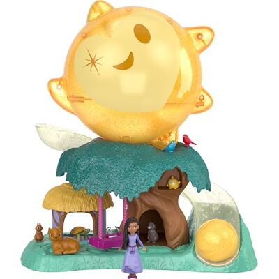 Mattel Disney Wish, Asha en de goede ster – Wish Star verrassingsbox met Asha mini-pop uit het koninkrijk Rosas, 7 verrassingsbollen, 1 sterfiguur en 6 vrienden, vanaf 3 jaar, HPX28 Mattel Disney Wish, Asha en de goede ster – Wish Star verrassingsbox met Asha mini-pop uit het koninkrijk Rosas, 7 verrassingsbollen, 1 sterfiguur en 6 vrienden, vanaf 3 jaar, HPX28
