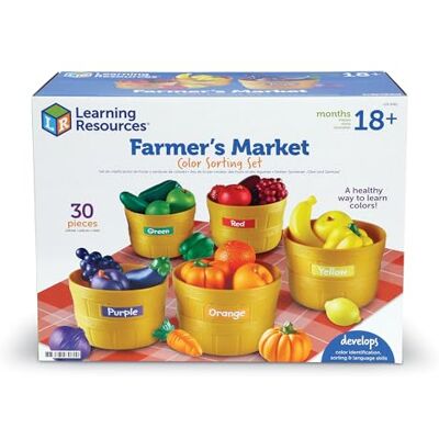 Learning Resources Le Farmers Market kleursorteerset, kinderhandelaar, groentespeelgoed, fruit en groenten, speelgoed, cadeau voor kinderen van 18 maanden, 1, 2, 3, 4, 5 jaar, jongens en meisjes Learning Resources Le Farmers Market kleursorteerset, kinderhandelaar, groentespeelgoed, fruit en groenten, speelgoed, cadeau voor kinderen van 18 maanden, 1, 2, 3, 4, 5 jaar, jongens en meisjes