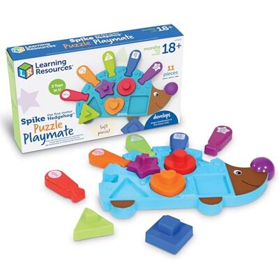 Learning Resources Spike de egel voor fijne motoriek, puzzelbord, vanaf 18 maanden, fijne motoriek, kleur- en vormherkenning, Montessori-speelgoed voor peuters Learning Resources Spike de egel voor fijne motoriek, puzzelbord, vanaf 18 maanden, fijne motoriek, kleur- en vormherkenning, Montessori-speelgoed voor peuters