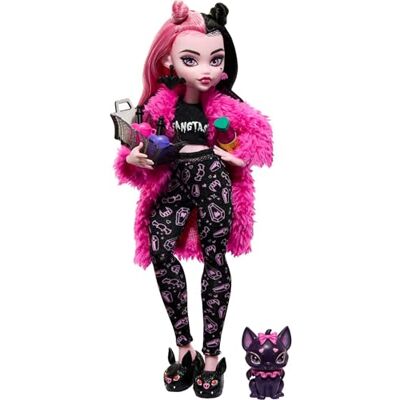Monster Cable HKY66 Draculaura-pop, Draculaura-pop, gezelschapsset, graaf Fabulous en thema-accessoires, HKY66 Monster Cable HKY66 Draculaura-pop, Draculaura-pop, gezelschapsset, graaf Fabulous en thema-accessoires, HKY66
