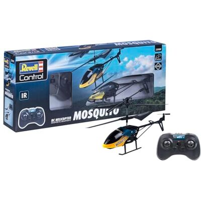 Revell Control I Mosquito RC helikopter I 2-kanaals infrarood afstandsbediening I Gyro-stabilisatie I LED-voorverlichting I incl. reservelotoren I LiPo-batterij en oplader I lengte 21 cm I Revell Control I Mosquito RC helikopter I 2-kanaals infrarood afstandsbediening I Gyro-stabilisatie I LED-voorverlichting I incl. reservelotoren I LiPo-batterij en oplader I lengte 21 cm I