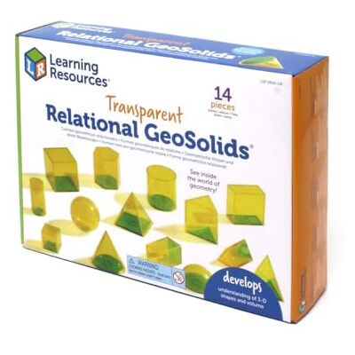 Learning Resources GeoSolids 3D Quitaría over rapporten, wiskundig materiaal voor de klas voor het leren van vormen en volumes, vanaf 8 jaar Learning Resources GeoSolids 3D Quitaría over rapporten, wiskundig materiaal voor de klas voor het leren van vormen en volumes, vanaf 8 jaar
