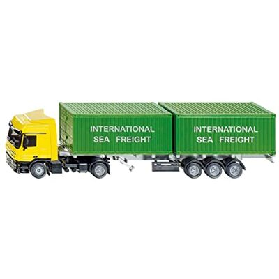 Siku 3921 Containertruck 1:50, groen/geel Siku 3921 Containertruck 1:50, groen/geel