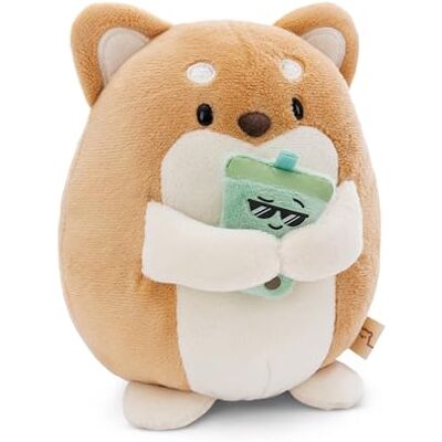 NICI MYMOCHI 61158 Hiro Pluche dier hond, 27 cm, met beige bubbelthee, schattig pluche dier om te knuffelen en te spelen, voor kinderen en volwassenen, leuk cadeau-idee NICI MYMOCHI 61158 Hiro Pluche dier hond, 27 cm, met beige bubbelthee, schattig pluche dier om te knuffelen en te spelen, voor kinderen en volwassenen, leuk cadeau-idee