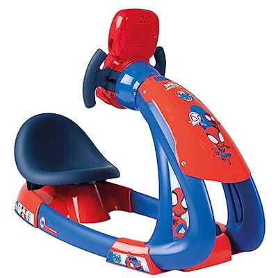 Smoby Spidey V8 Driver Rijsimulator voor kinderen, verstelbare zitting, geluiden en lichten, batterijen niet inbegrepen Smoby Spidey V8 Driver Rijsimulator voor kinderen, verstelbare zitting, geluiden en lichten, batterijen niet inbegrepen