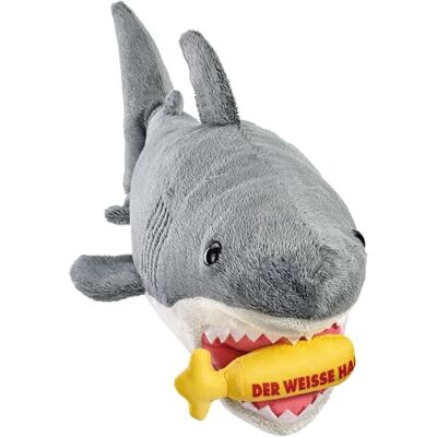 SCHMIDT Spiele 42841 pluche dier De witte haai, 36 cm SCHMIDT Spiele 42841 pluche dier De witte haai, 36 cm