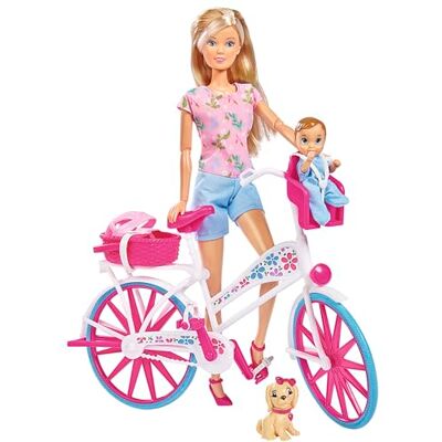 Simba Steffi Love Fiets – modepop 29 cm – baby en hond inbegrepen – 105739050 Simba Steffi Love Fiets – modepop 29 cm – baby en hond inbegrepen – 105739050
