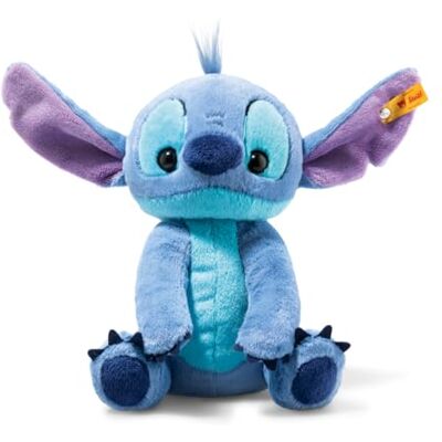 Steiff Disney Originals Stitch 024696 Schattig pluche dier met kunststof ogen voor kinderen, jongens en meisjes, 22 cm, middenblauw Steiff Disney Originals Stitch 024696 Schattig pluche dier met kunststof ogen voor kinderen, jongens en meisjes, 22 cm, middenblauw