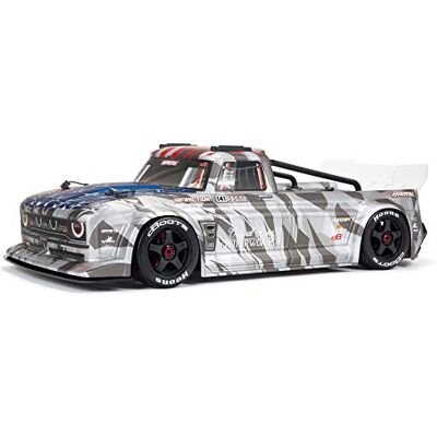 ARRMA 1/7 INTROCTION 6S BLX V2 All-Road RC RTR vrachtwagen (zender en ontvanger inbegrepen, batterijen en oplader vereist), zilver, ARA7615V2T2 ARRMA 1/7 INTROCTION 6S BLX V2 All-Road RC RTR vrachtwagen (zender en ontvanger inbegrepen, batterijen en oplader vereist), zilver, ARA7615V2T2
