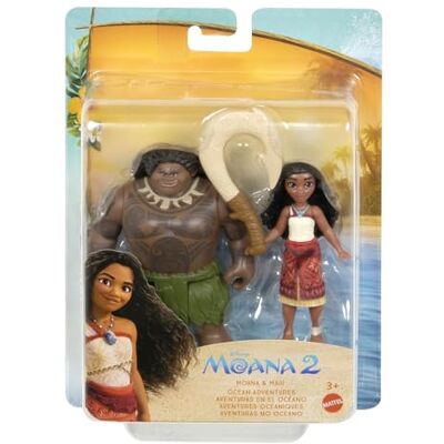 Mattel Disney Vaiana 2 Kleine Puppen Vaiana & Maui Set van 2 Mattel Disney Vaiana 2 Kleine Puppen Vaiana & Maui Set van 2