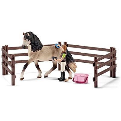 Schleich Andalusische paardenverzorgingsset, set met 9 elementen, waaronder 1 paard inbegrepen, set kinderfiguren Schleich Andalusische paardenverzorgingsset, set met 9 elementen, waaronder 1 paard inbegrepen, set kinderfiguren