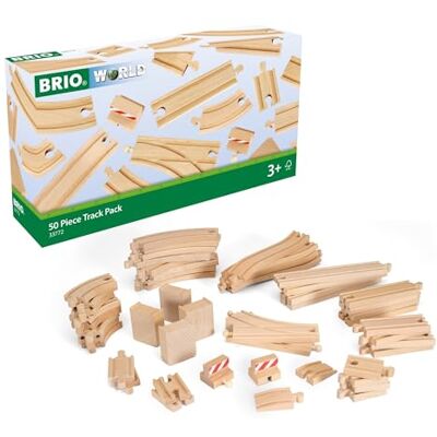Brio World 33772 Groot Railsset Voor De Treinsets, 50 Onderdelen, Voor Kinderen Vanaf 3 Jaar, Meerkleurig Brio World 33772 Groot Railsset Voor De Treinsets, 50 Onderdelen, Voor Kinderen Vanaf 3 Jaar, Meerkleurig