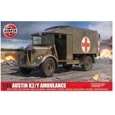 Airfix A1375 Austin K2/Y modelbouwset voor motorvoertuigen van kunststof, voor volwassenen, met spanschroeven en stickers, schaal 1:35 Airfix A1375 Austin K2/Y modelbouwset voor motorvoertuigen van kunststof, voor volwassenen, met spanschroeven en stickers, schaal 1:35