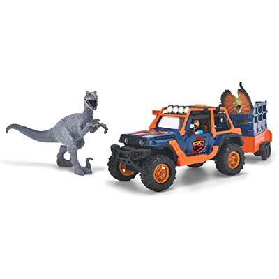 Dickie Toys Dino Commander (40 cm) speelgoedauto "Jeep Commander met aanhanger met figuur Plus 2 dinosaurussen speelgoed voor kinderen vanaf 3 jaar meerkleurig 203837024 Dickie Toys Dino Commander (40 cm) speelgoedauto "Jeep Commander met aanhanger met figuur Plus 2 dinosaurussen speelgoed voor kinderen vanaf 3 jaar meerkleurig 203837024