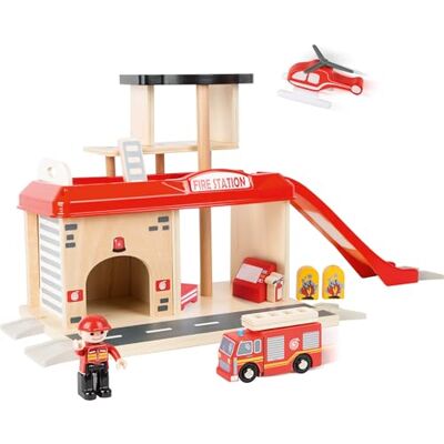 small foot fire station with fire truck, fireman and helicopter, aged 3 and over, 10900 small foot fire station with fire truck, fireman and helicopter, aged 3 and over, 10900