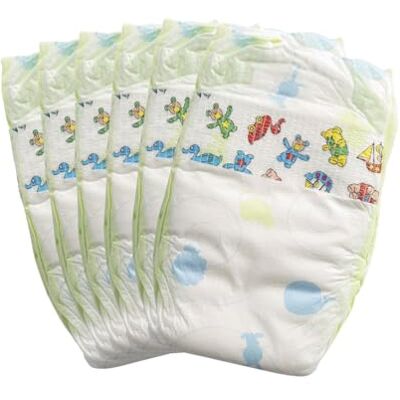 Heless Set van 6 luiers voor poppen, maat 35-50 cm, 10128326, wit Heless Set van 6 luiers voor poppen, maat 35-50 cm, 10128326, wit