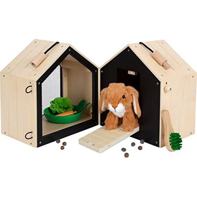 Small Foot Konijn hutch met houten outlet, met uitgebreide accessoires, role-playing toys for children aged 3 and up, 12399 Small Foot Konijn hutch met houten outlet, met uitgebreide accessoires, role-playing toys for children aged 3 and up, 12399