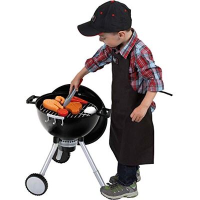 Klein Theo 9466 Weber One Touch Premium houtskool barbecue, kinder-barbecue met licht geluid en vele andere accessoires, speelgoed voor kinderen vanaf 3 jaar Klein Theo 9466 Weber One Touch Premium houtskool barbecue, kinder-barbecue met licht geluid en vele andere accessoires, speelgoed voor kinderen vanaf 3 jaar