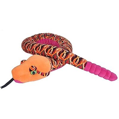 WILD REPUBLIC 22190 Pluche dier slang Snakesss knuffeldier pluche tribal oranje 137 cm WILD REPUBLIC 22190 Pluche dier slang Snakesss knuffeldier pluche tribal oranje 137 cm