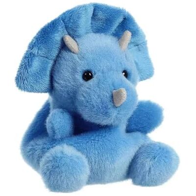 Aurora World- Dinosaur , 33616, Palm Pals Tank Triceratops, 13 cm, Pluche, Blauw Aurora World- Dinosaur , 33616, Palm Pals Tank Triceratops, 13 cm, Pluche, Blauw