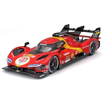 Bburago Ferrari 499P LMH #51 2023 Realistisch gereduceerd model op schaal 1:24, winnaar van Le Mans 2023, officiële Ferrari-licentie, aanbevolen leeftijd 14+ jaar Bburago Ferrari 499P LMH #51 2023 Realistisch gereduceerd model op schaal 1:24, winnaar van Le Mans 2023, officiële Ferrari-licentie, aanbevolen leeftijd 14+ jaar