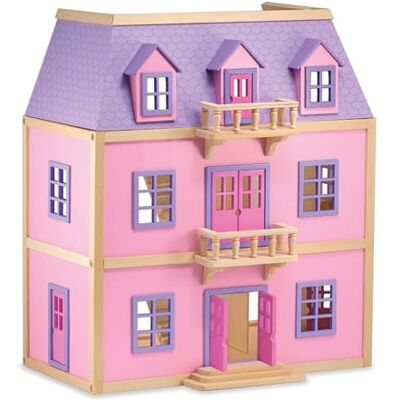 Melissa & Doug Multi-niveau houten poppenhuis poppenhuizen en poppen leeftijd +3 jaar cadeau voor jongens of meisjes Melissa & Doug Multi-niveau houten poppenhuis poppenhuizen en poppen leeftijd +3 jaar cadeau voor jongens of meisjes