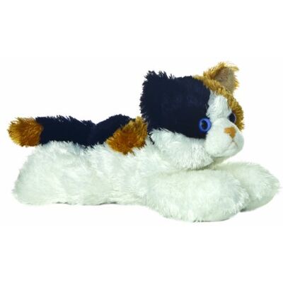 Aurora World , 12749, Mini Flopsie Esmeralda Le Cat, 20 cm, pluche, bruin, zwart, wit Aurora World , 12749, Mini Flopsie Esmeralda Le Cat, 20 cm, pluche, bruin, zwart, wit