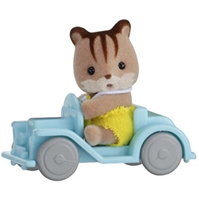 Sylvanian Families 5203 Baby eekhoorn koffer en auto Sylvanian Families 5203 Baby eekhoorn koffer en auto